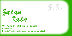zalan kala business card